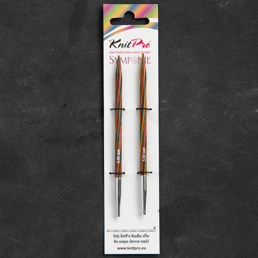 KnitPro Symfonie 5 mm Değiştirilebilir Ahşap Misinalı Şiş Ucu - 20405